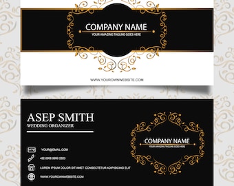 Ontwerp van aangepaste visitekaartjes, visitekaartje met tekst en logo, gepersonaliseerde afdrukbare branding, premium creatief visitekaartje