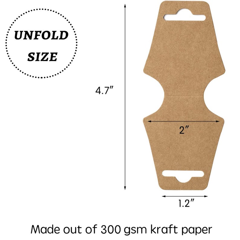 Customized Pocket Fold Necklace Cards - Holds Chain - Jewelry Display Cards - Packaging | BT01BR - UK