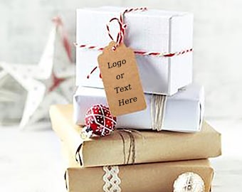 Custom Tags for Wedding Favors, Personalized Gift Tag, Handmade with Love Tags, Personalized Small Business Logo Tags, Gift Wrapping