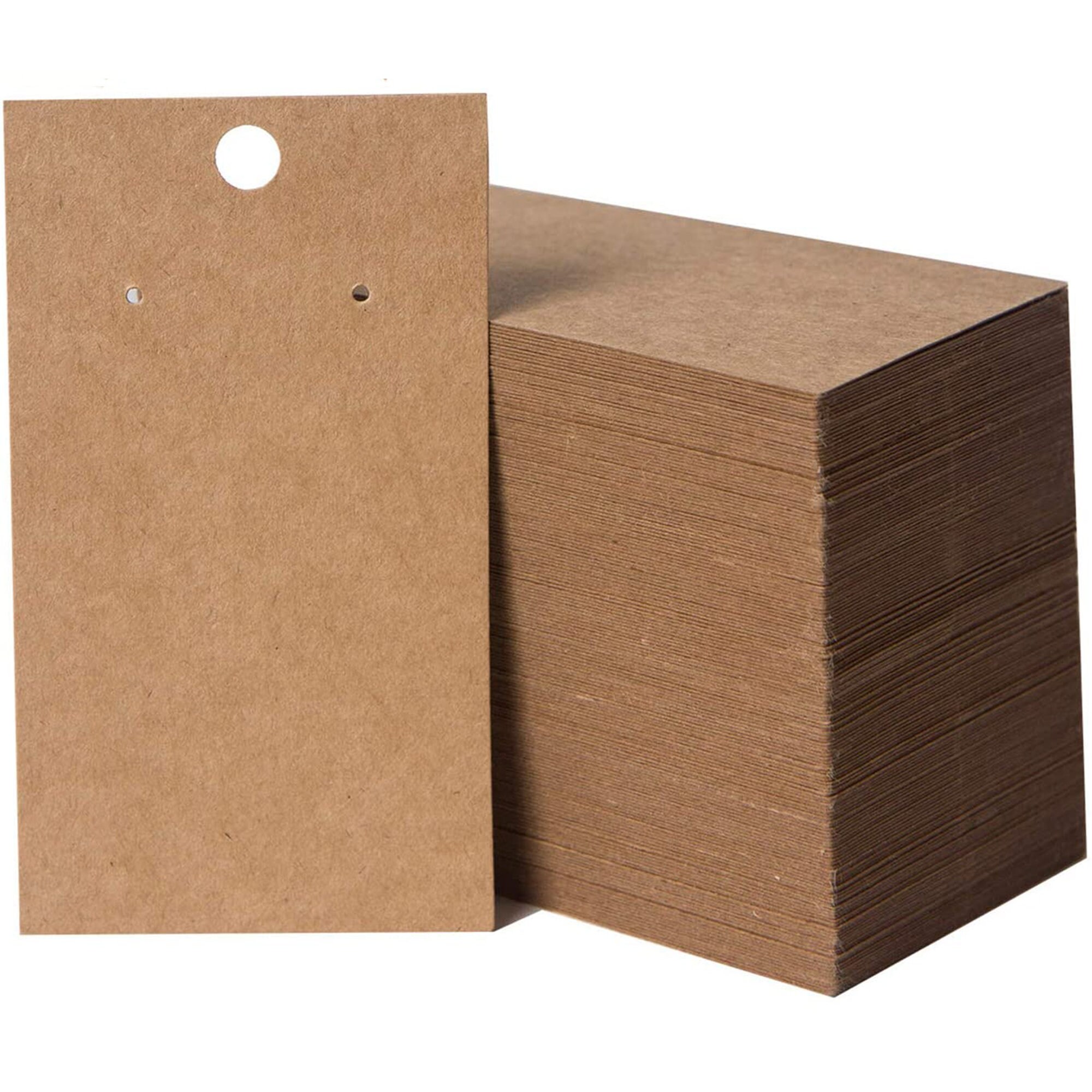 100 Sheets Earring Card Kraft Paper Retail Display DIY Supplies