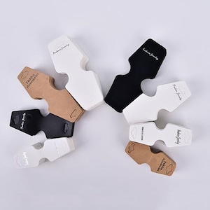 Benutzerdefinierte falten Halskette Tags, Schmuck Display Karte, personalisierte Schmuck Label, Armband Display Karte für Armbänder, Scrunchies, Stirnbänder