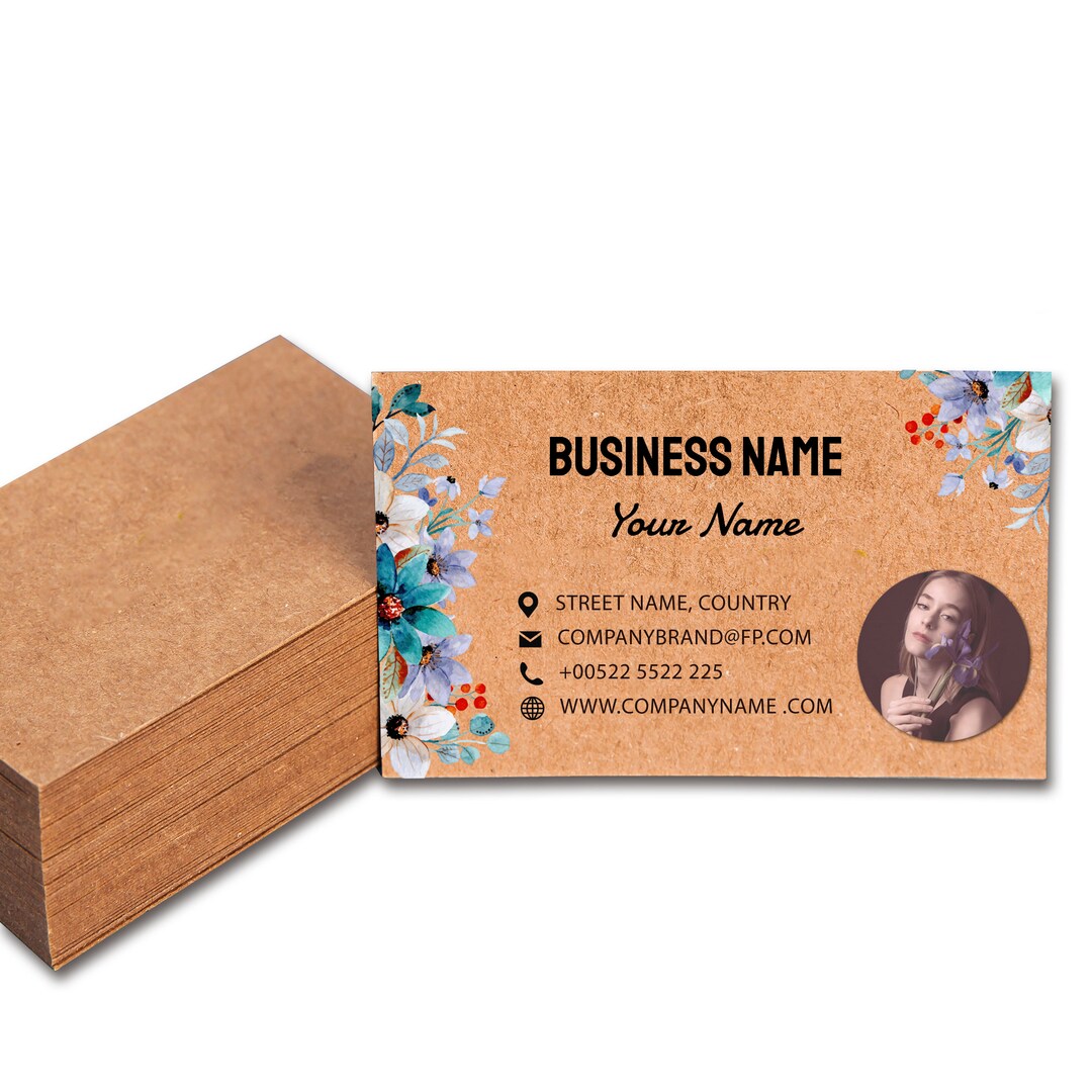 Kraft Paper Business Cards on Templates, Reclyed Material Customize