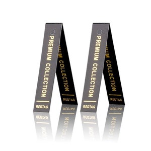 May include: Two black and gold hang tags with the text "PREMIUM COLLECTION" and "REDTAG" printed on them.