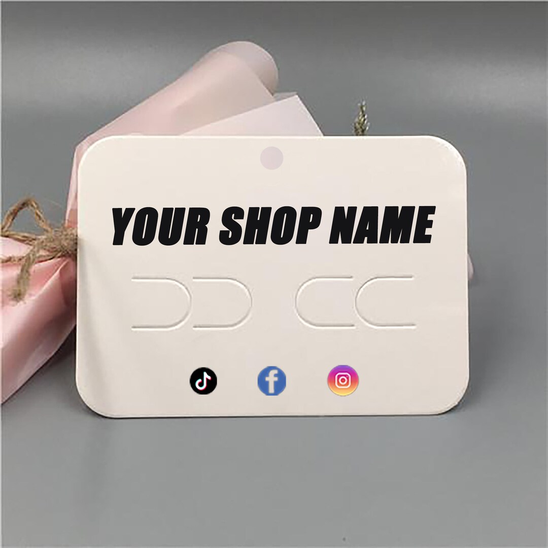 Custom Hair Bow Display Card Blank Hair Clip Display Card Etsy