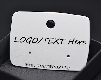 Custom Earrings Cardboard, Jewelry Packaging, Blank Necklace Card with Logo or Text, Printable Earnail Jewelry Hang Tags