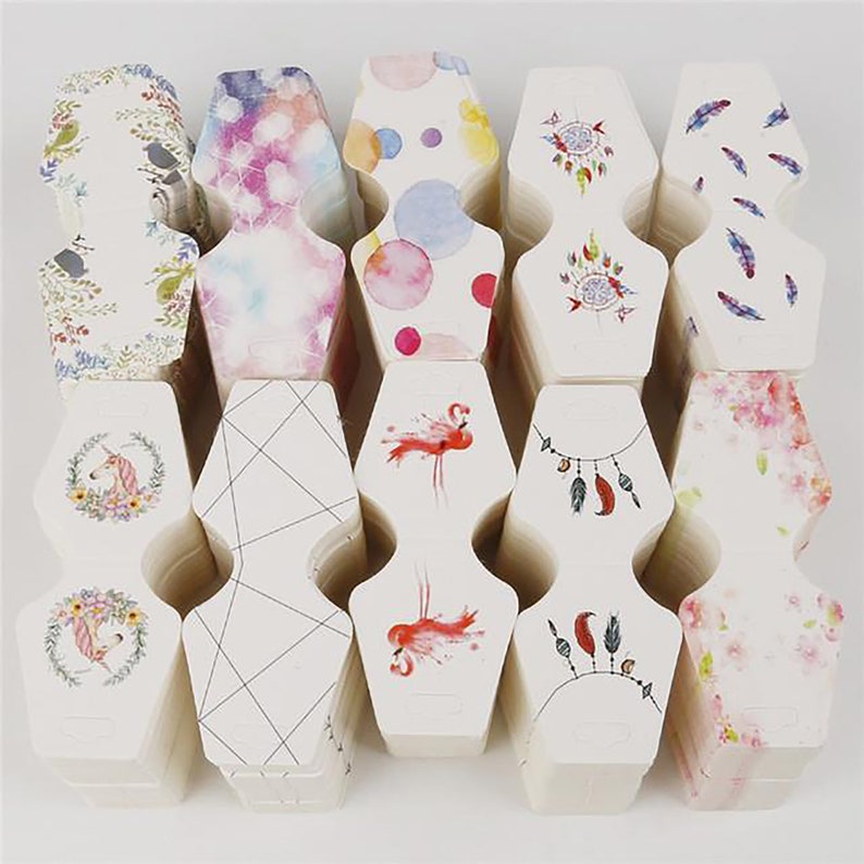 Necklace Card Holder Kraft Paper Bracelet Display Card Etsy