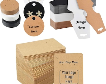 1 Set Jewelry Display Card, Custom Necklace and Earring Display Card Set, Jewelry Packaging, Display Card for Earring, Headband, Necklace