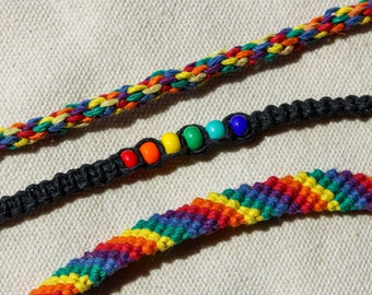 friendship bracelet Rainbow charm bracelet LGBT rainbow charm colourful bracelet rainbow bracelet pride bracelet