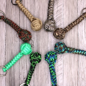Monkey Fist Paracord Keychains, Paracord Keychains, Great for Gifts and Giveaways, Hunting, Hiking, School, Sports and More