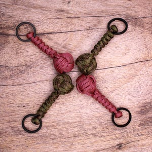 Monkey Fist Keychains, Paracord Keychains, Great for School, Sports, Work, Hunting and Hiking