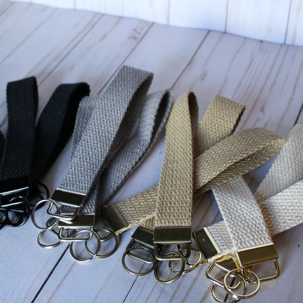 Cotton Webbing Keychains, Cotton Wristlets, Simple Cotton Keychains, Simple Wristlets