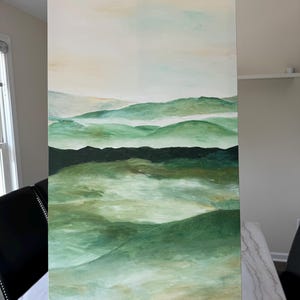 Acrylic canvas painting 24x48&quot;
