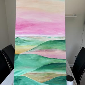 Acrylic canvas painting 24x48&quot;