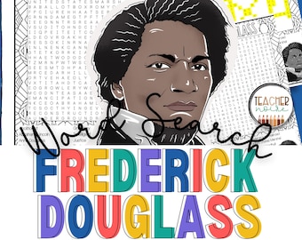 Frederick Douglass Word Search, Frederick Douglass Activity, Black History Month Activity, Frederick Douglass Quote