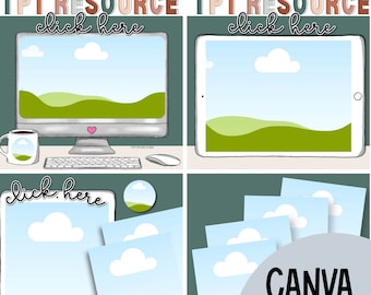 Plantilla de maqueta TPT editable de Canva, Instagram con temática boho para profesores, plantillas de redes sociales