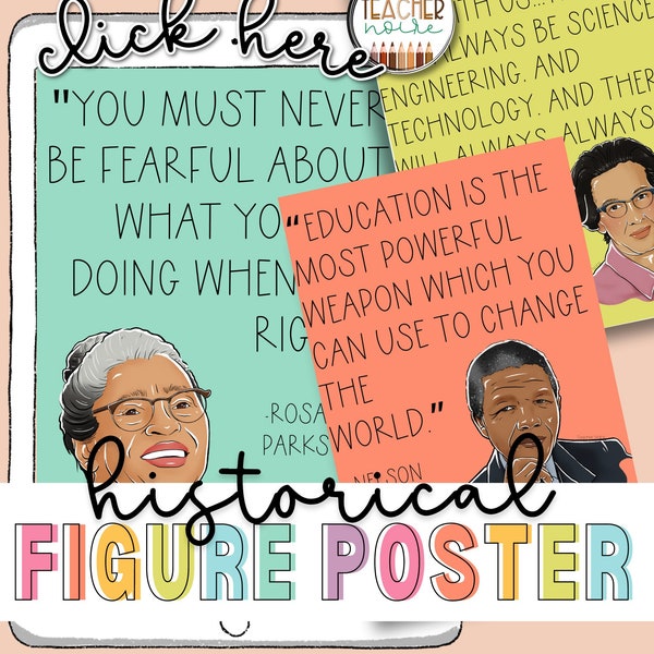 Black History Bulletin Board, Black History Quotes Poster, African American Historical Figures Poster, Diversity Classroom