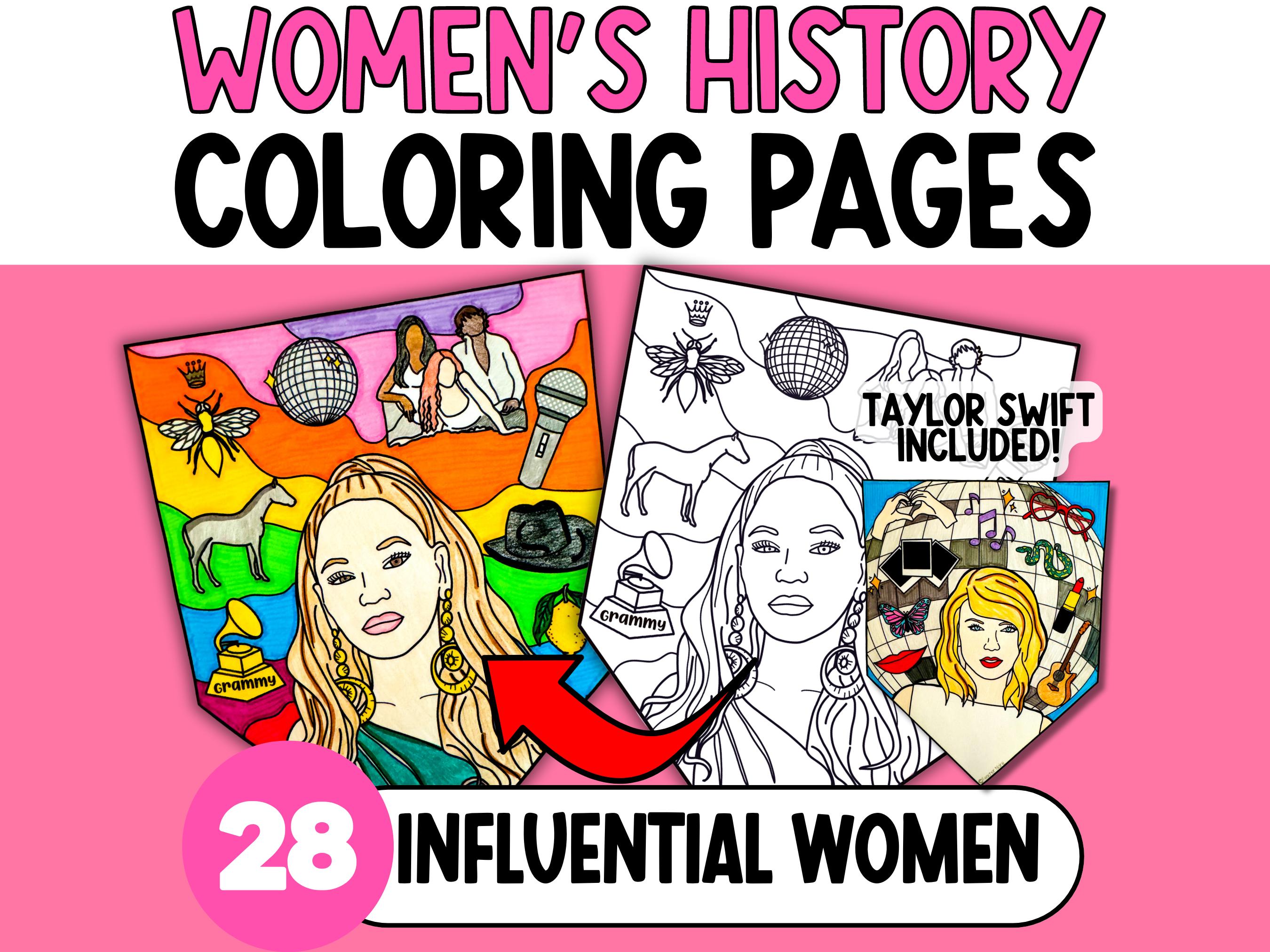Activities for Women's History Month, Women's History Coloring Sheets, Women's History Bulletin Board, Women's History Alphabet Poster