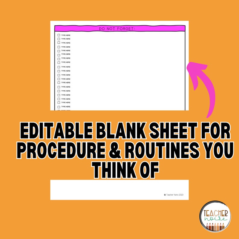 Routines and Procedures in the Classroom Checklist, Beginning of the ...