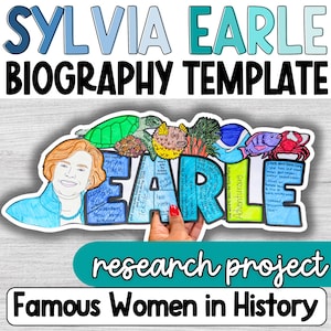 Sylvia Earle, Famous Scientist Research Project, Women in Science Biography, Bulletin Board, Women in STEM History, Women&#39;s History Month