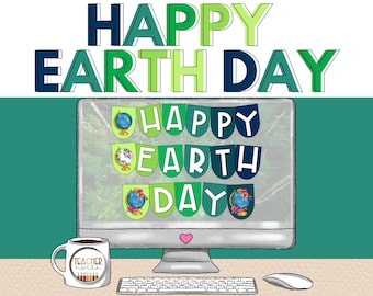 Earth day banner printable, Earth Day Bulletin Board, Earth banner, Earth day printable banner, Happy Earth day banner, Earth day bunting