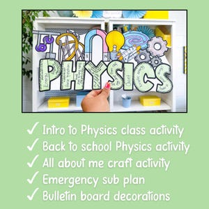 Intro to Physics, All About Me Craft, First Day Week Activity, Bulletin ...