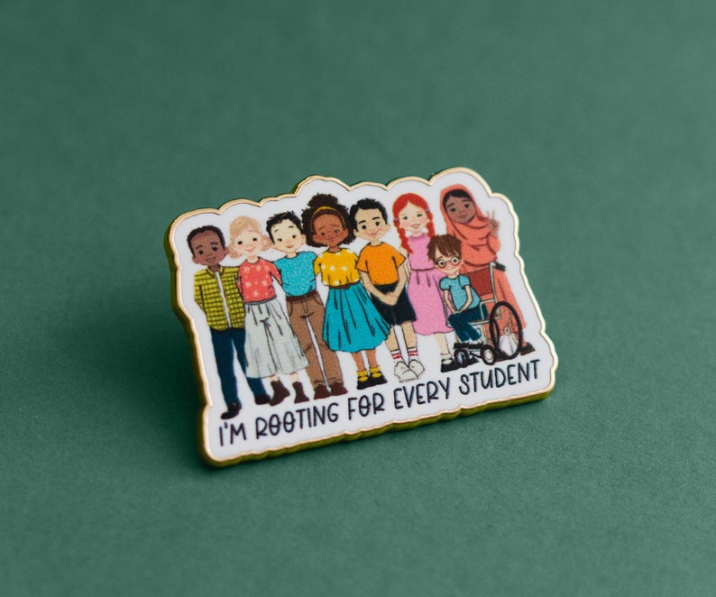 Teacher Gift, Teacher Pin, Diversity Inclusion Teacher Enamel Pin, Celebrate Diversity Pin, Diversity Lapel Pin, Special Education image 4