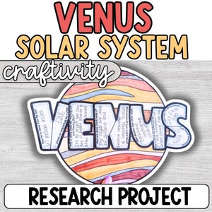 Allt om Venus-pyssel, solsystemprojekt, planeter målarbild, vetenskapsprojekt, rymdaktivitet, hemundervisning i naturvetenskap, mellanstadiet,