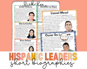 Hispanic Heritage Month Bulletin Board, Hispanic Leaders Biographies, Hispanic Heritage, Famous Hispanic People, Spanish Bulletin Board