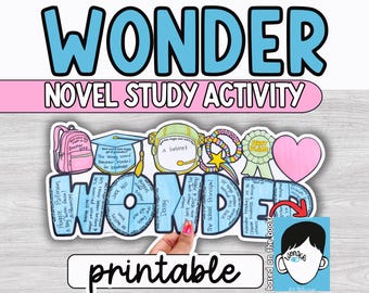 Unidade de Estudo do Romance Wonder, Folhas de Exercícios de R.J. Palacio, Unidade de Aula, Relatório de Livro, Compreensão de Leitura, Artesanato para o Ensino Fundamental, Quadro de Avisos