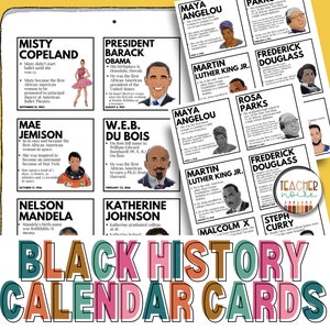 Pocket Chart Kalenderkaarten, Zwarte Geschiedenis Maandkaarten, Klaslokaal Kalenderkaarten, Zwarte Geschiedenis Bulletin Board Ideeën