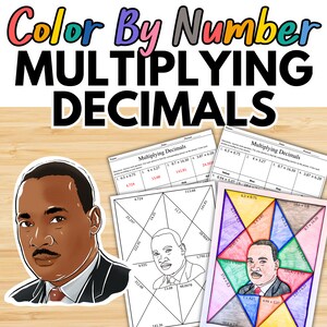 Multiplying Decimals, Activities for Multiplying Decimals, Multiplying Decimals Activity, Decimal Multiplication Color by Number image 1