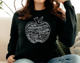 Teacher Life Long Sleeve Shirt, Teacher shirt, Winter Shirt for Teachers, Shirt Idea for Teachers