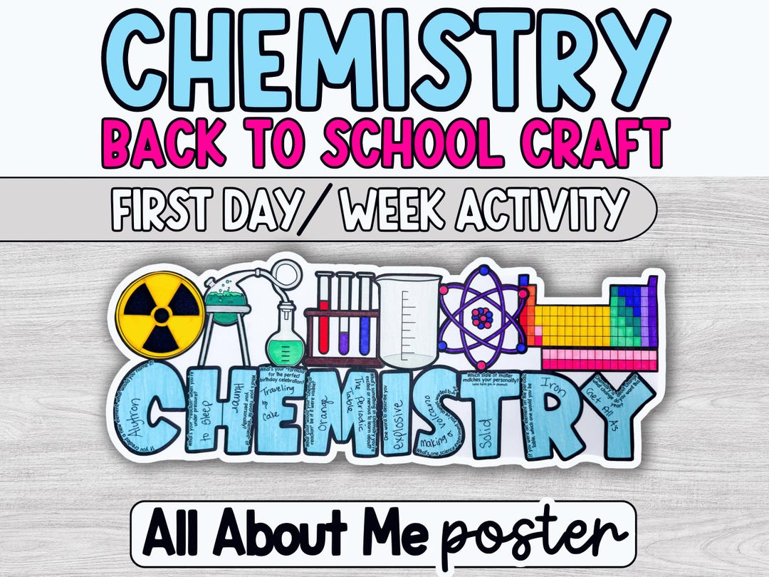 Intro to Chemistry, All About Me Craft, First Day Week Activities ...