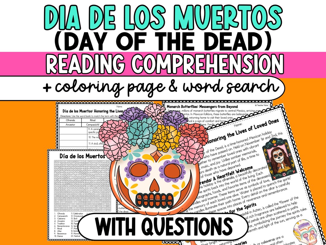 Dia De Los Muertos | Day of the Dead Reading Comprehension Passage ...