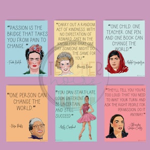 Women's History Month Posters, Women's History Month Bulletin Board, Women's History Quotes, Influential Women Posters, Classroom Decor image 3