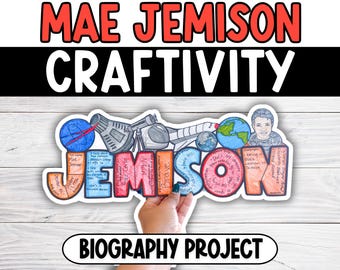 Mae Jemison-pyssel, biografiprojekt, kvinnor inom vetenskap, svart historiemånad, kvinnors historiemånad, anslagstavla, klassrumsdekor