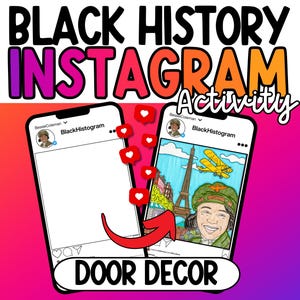 Black History Month Door Decorations, Bulletin Board Ideas, Black History Posters,  Historical Figures, Influential People, African American