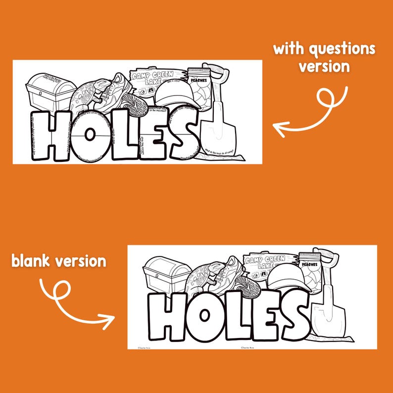 Holes by Louis Sachar Worksheets, Novel Study Unit, Book Activities ...
