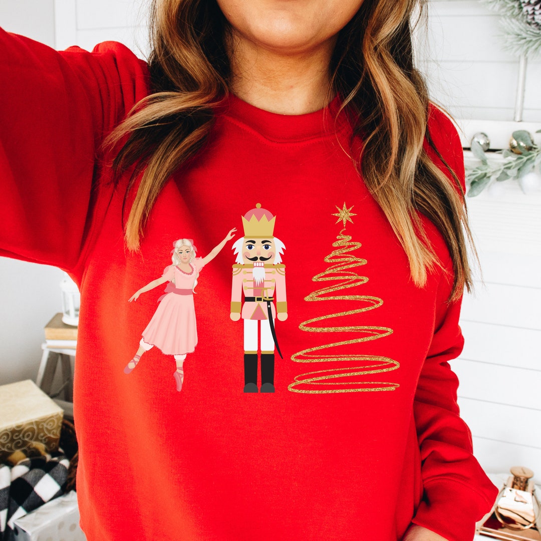 Pink Ballerina Dancer Sweater, Nutcracker Sweatshirt, Nutcracker Ballet