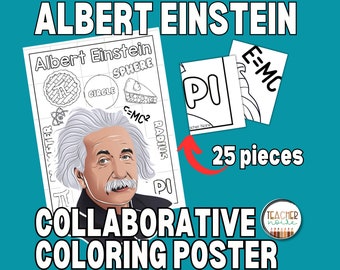 Albert Einstein for Kids, Pi Day Activity for Middle School, Pi Day Project, Classroom Activities, Bulletin Board