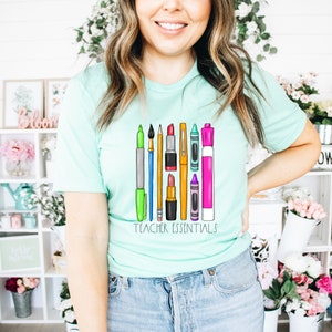 Teacher Essentials Tshirt, Teacher Must Have, Flair Pen Teaching Shirt