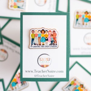 Teacher Gift, Teacher Pin, Diversity Inclusion Teacher Enamel Pin, Celebrate Diversity Pin, Diversity Lapel Pin, Special Education image 3