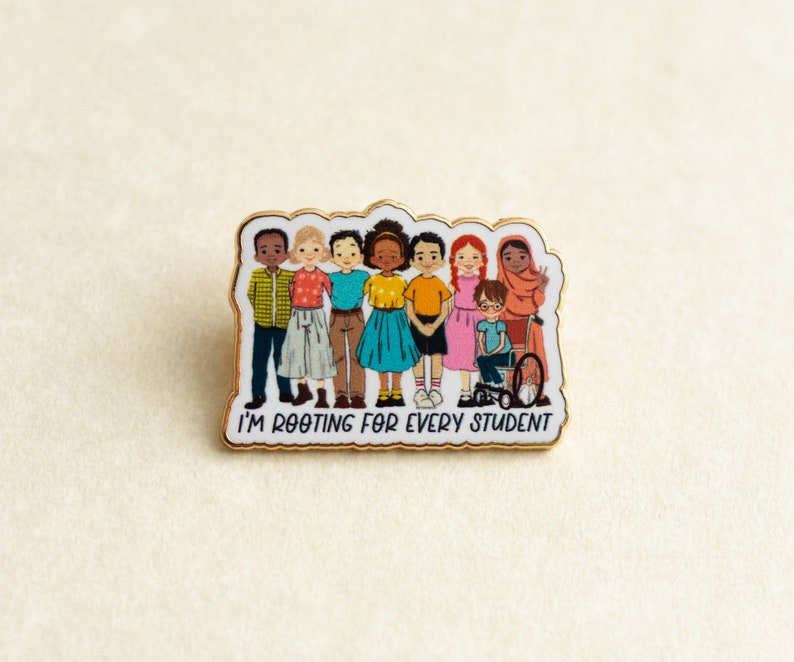 Teacher Gift, Teacher Pin, Diversity Inclusion Teacher Enamel Pin, Celebrate Diversity Pin, Diversity Lapel Pin, Special Education image 9