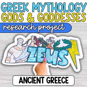 Zeus, Ancient Greek Gods and Goddesses, Greek Mythology Project, Middle School, Research Project, Greek Gods Coloring Pages, Bulletin Board