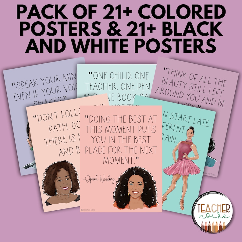 Women's History Month Posters, Women's History Month Bulletin Board, Women's History Quotes, Influential Women Posters, Classroom Decor image 5