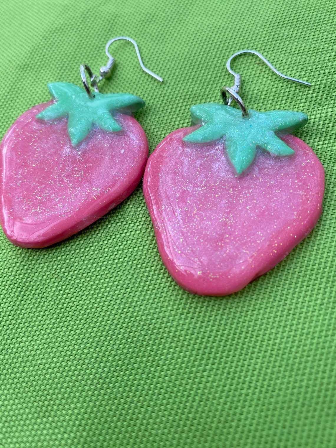 Strawberry Earrings Etsy