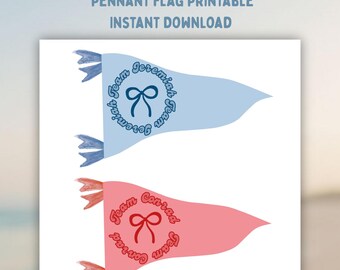 Summer I Turned Pretty Pennant Flags | Printable | Team Jeremiah | Team Conrad | TSITP | Birthday Inspo | Decor | Bday | Instant Download
