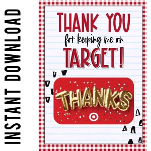 Teacher Thank You GIFT Card: PRINTABLE // Teacher Gift // Teacher Appreciation // Target Gift Card // Gift Card Holder // Target Teachers