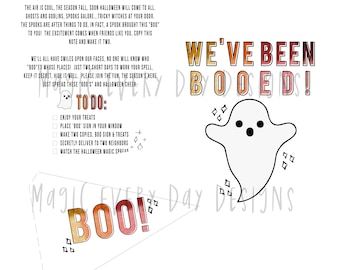 You've Been Booed Halloween Printables: Gift Tags, Pennant Flag (PDF)