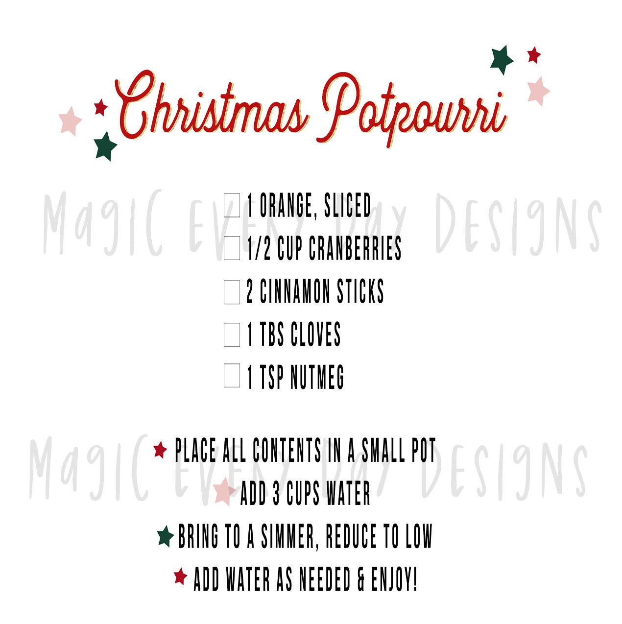 CHRISTMAS Potpourri: PRINTABLES // Family Activity // Teacher Gifts ...